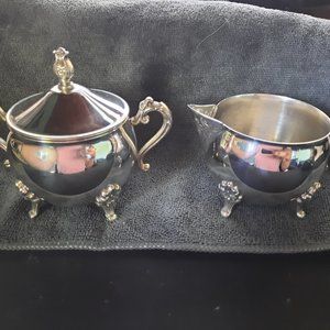 Leonard Vintage Silver Plated Sugar & Creamer set